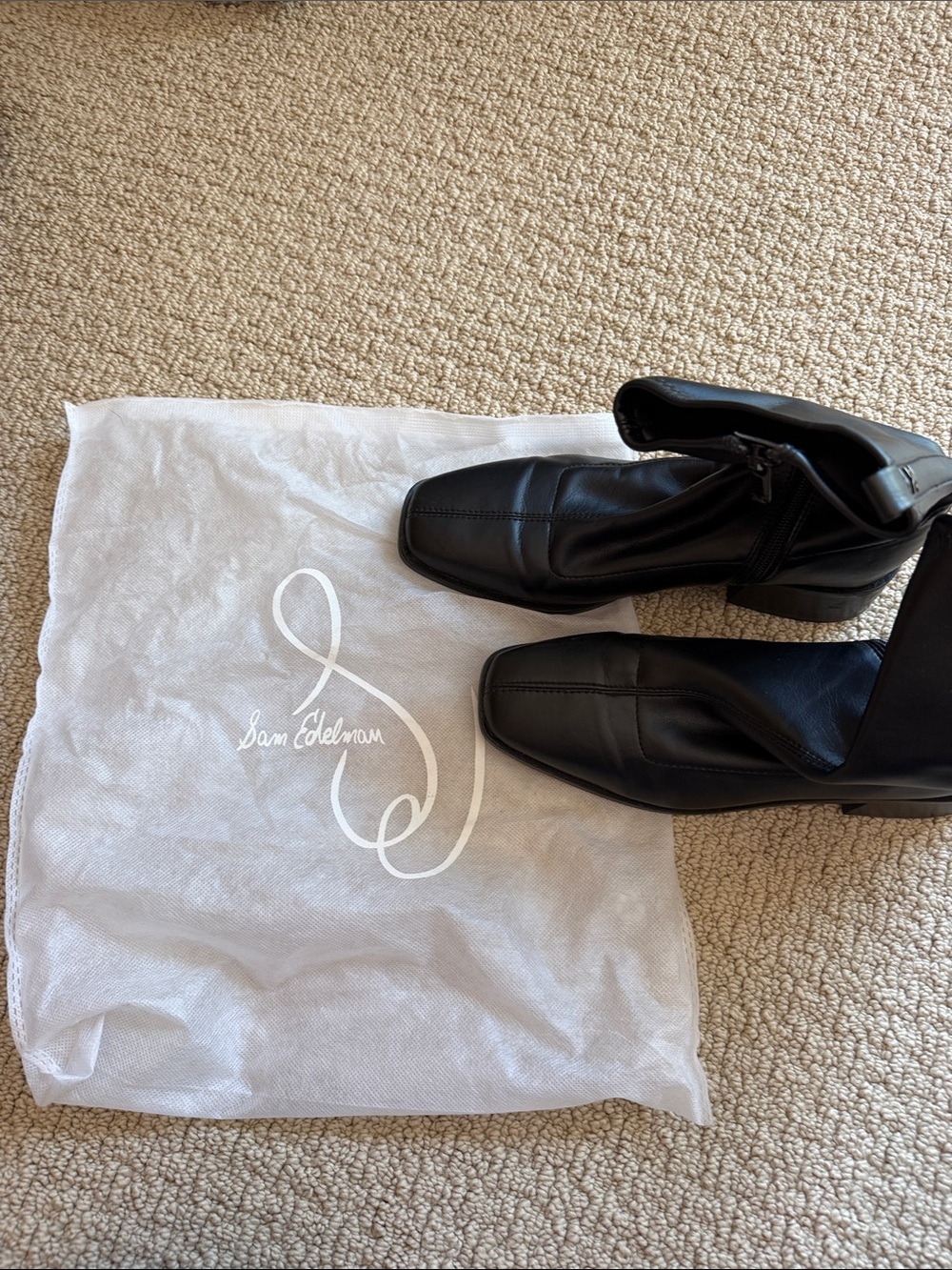 Sam Edelman Square-Toe Ankle Boots - Picture 4 of 5